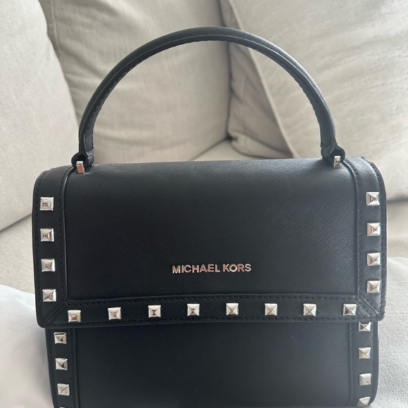 Michael Kors Black Mini Bag with Silver Studs - Picture 2 of 3